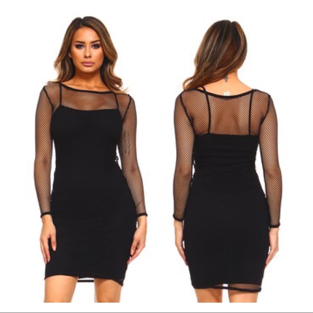 Netted dress, Spaghetti Strap Long Cami Top/Dress - Picture 3 of 7